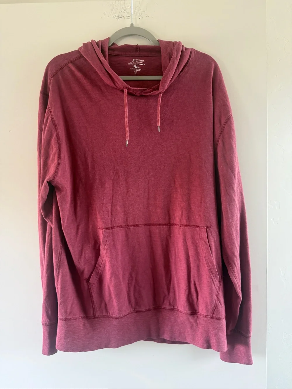 J. Crew Men's Hooded Pullover Sweater - Burgundy